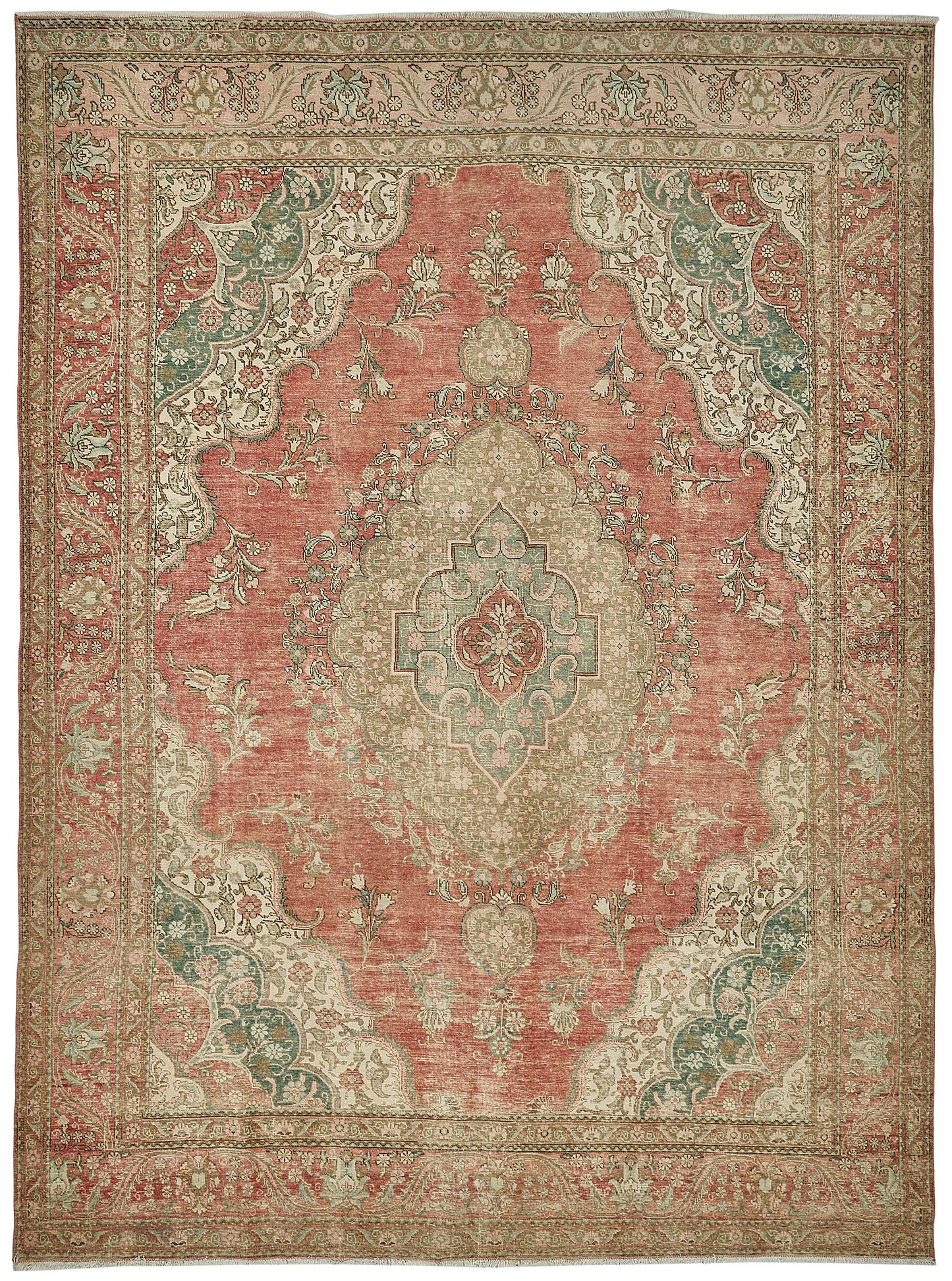 10x13 Beige Vintage Large Area Rug - 50194
