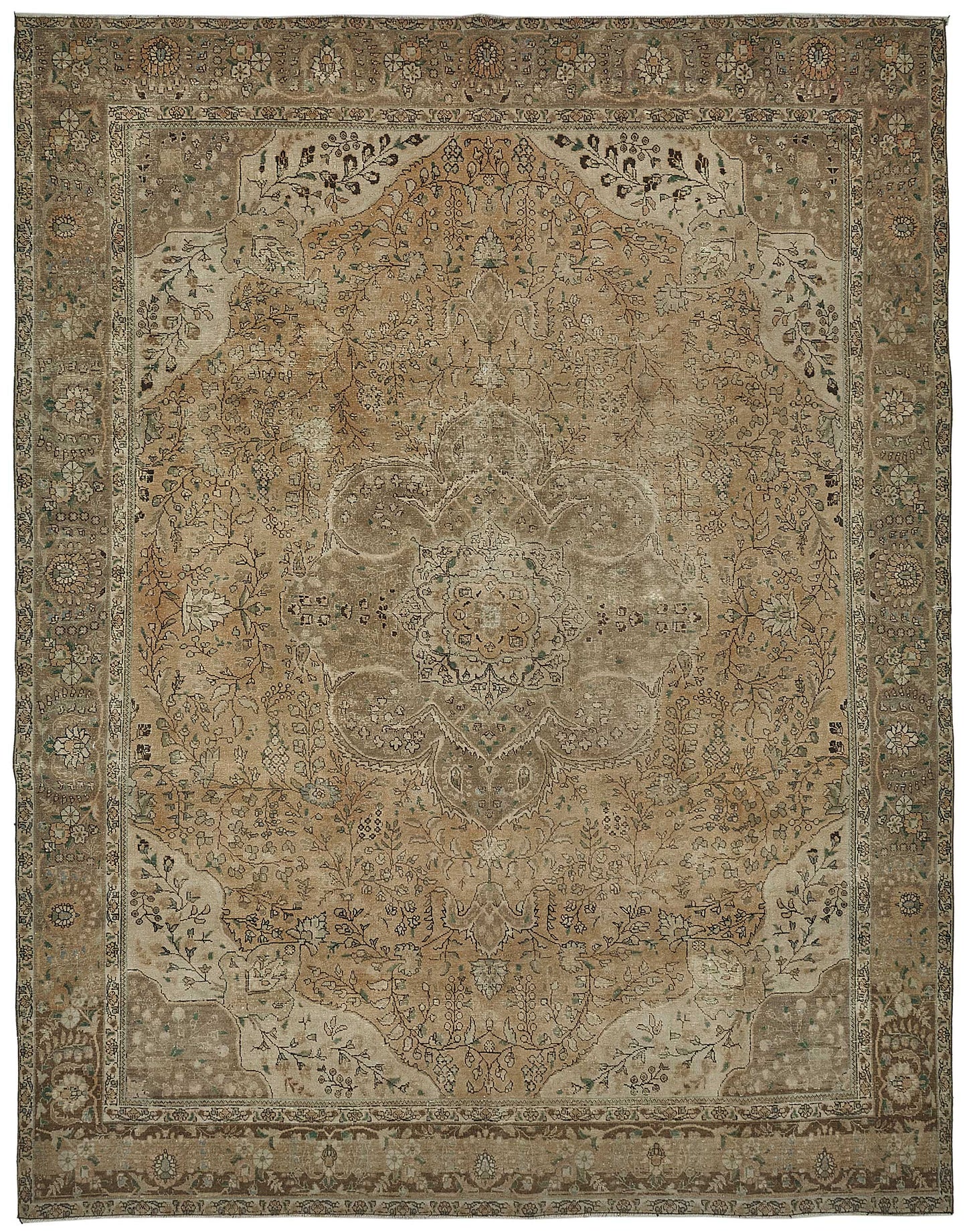 10x13 Beige Vintage Large Area Rug - 50233