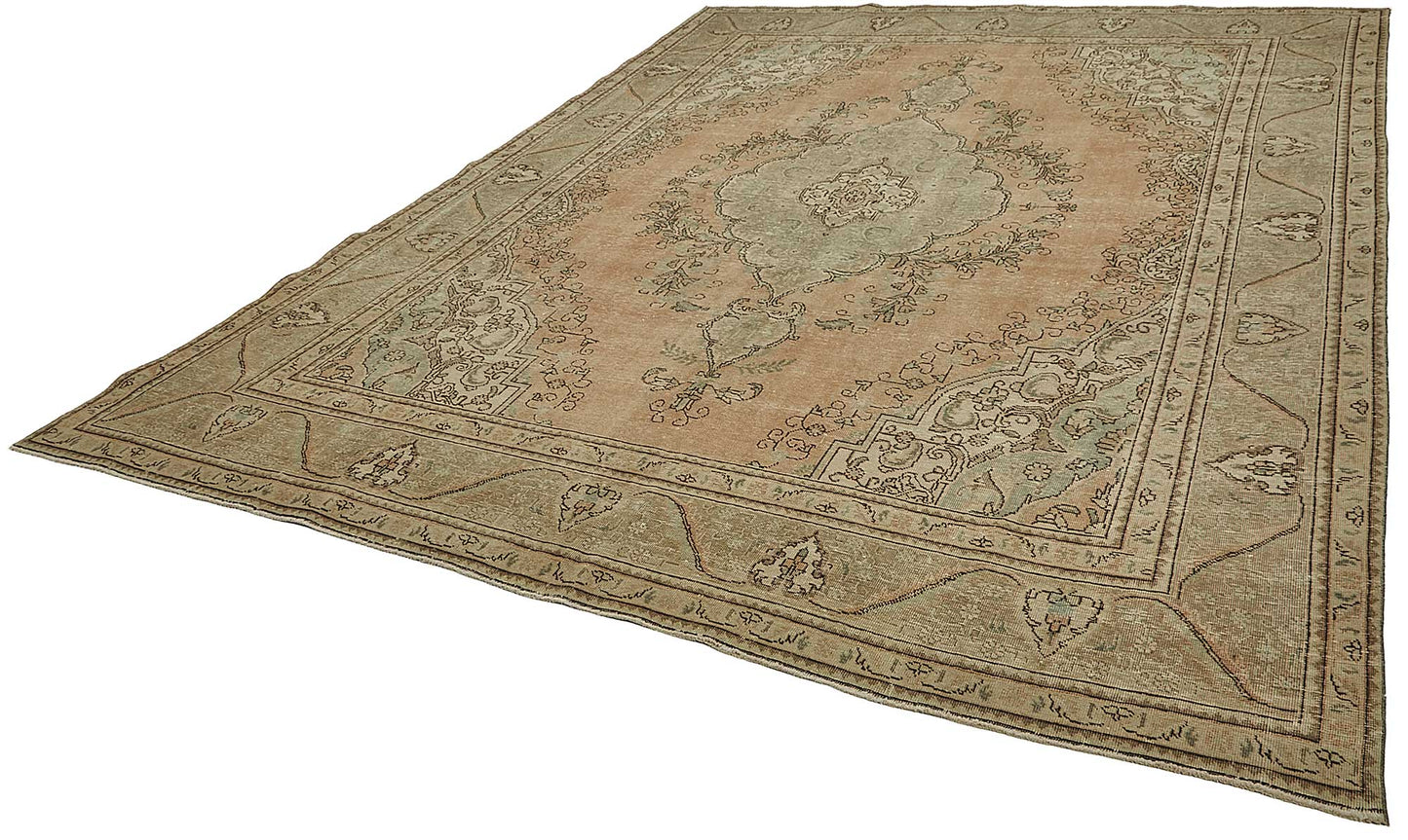 10x12 Beige Vintage Large Area Rug - 50235