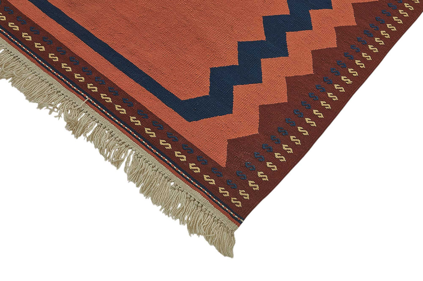 7x10 Handwoven Turkish Wool Kilim Rug - 50332