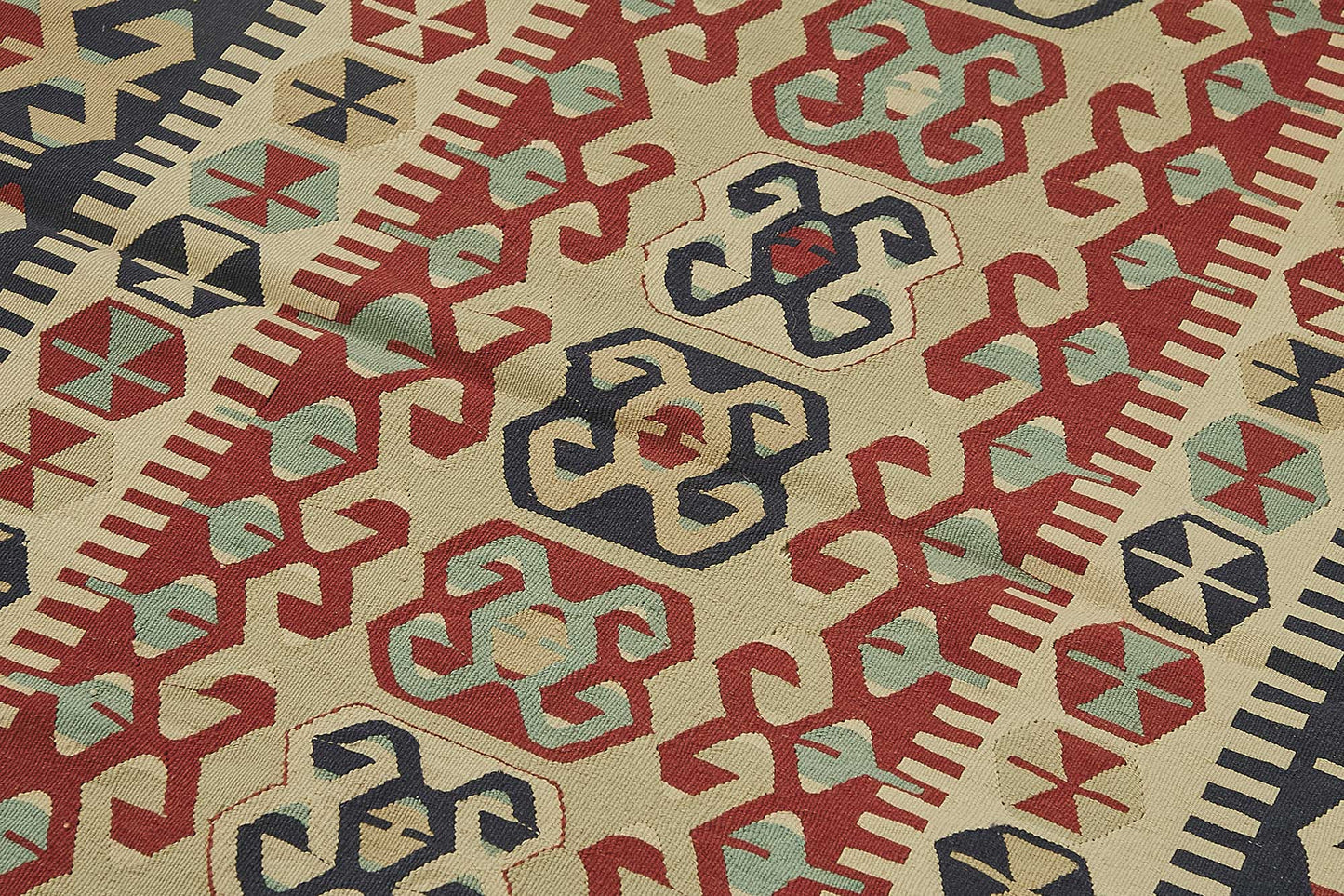 4x6 Handwoven Turkish Wool Kilim Rug - 50360