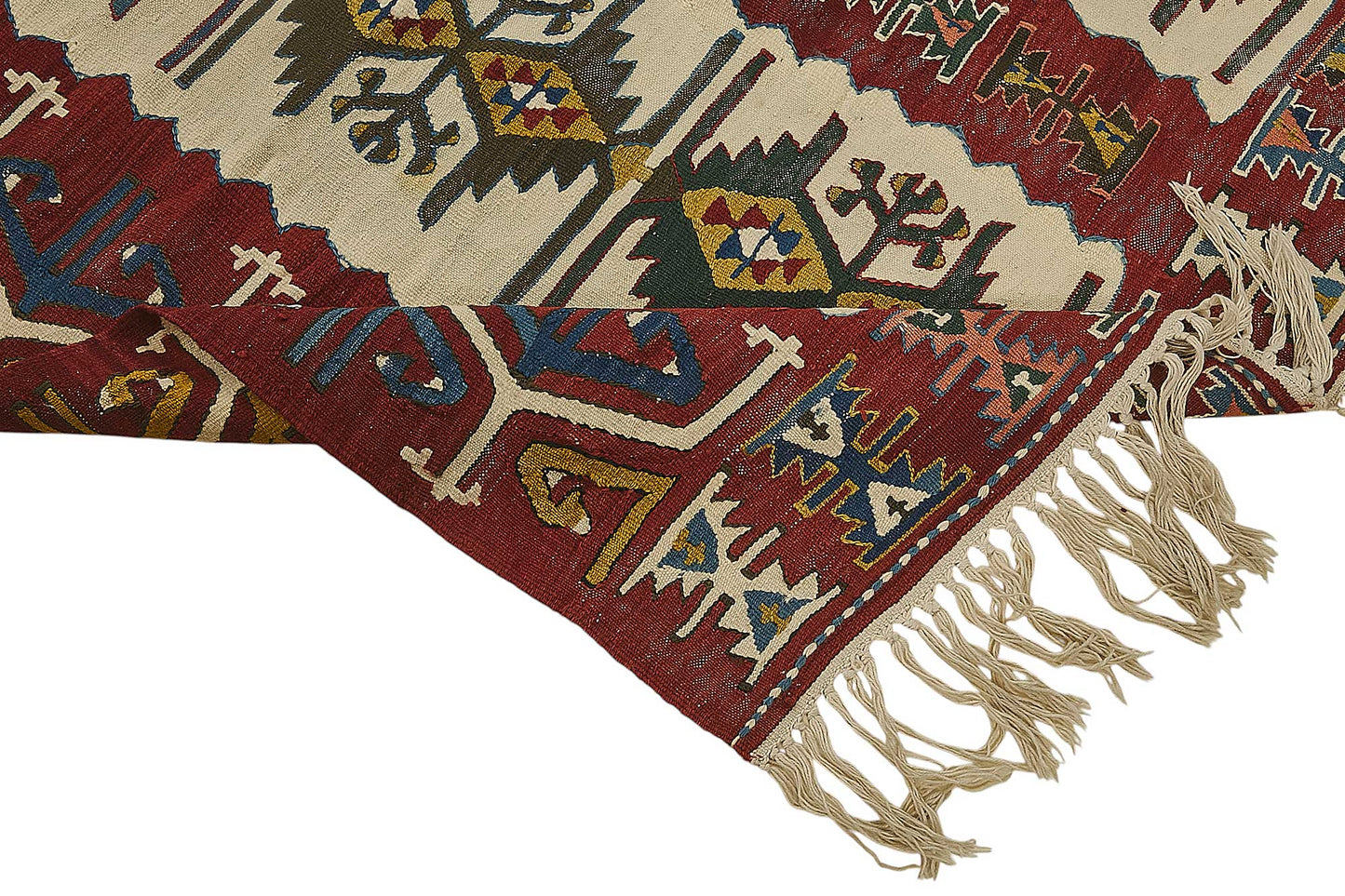 4x7 Handwoven Turkish Wool Kilim Rug - 50361