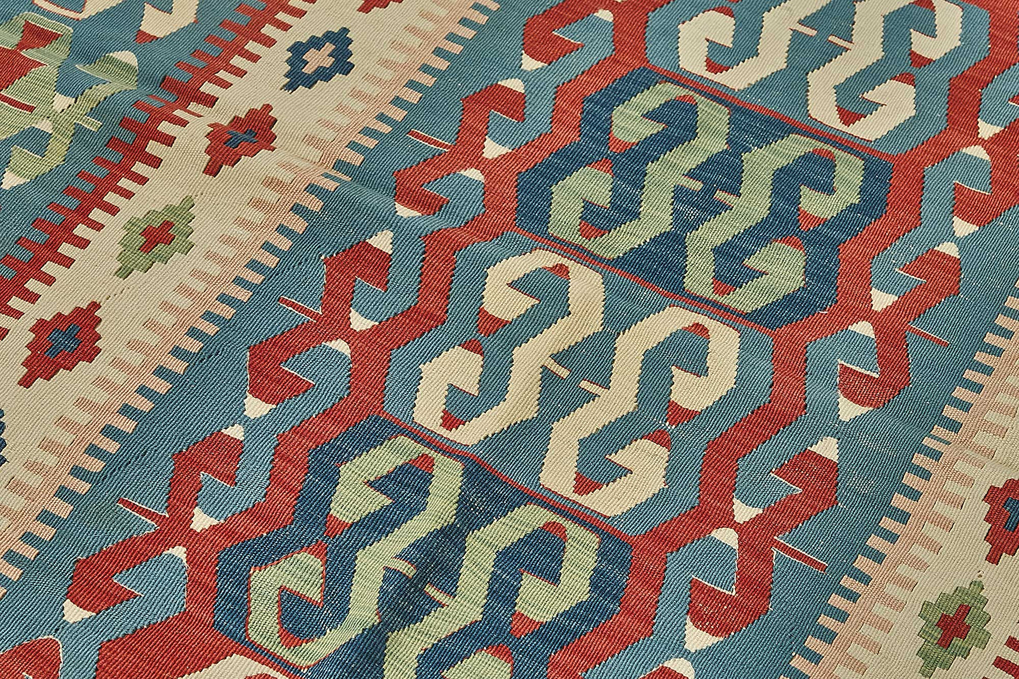 4x5 Handwoven Turkish Wool Kilim Rug - 50369