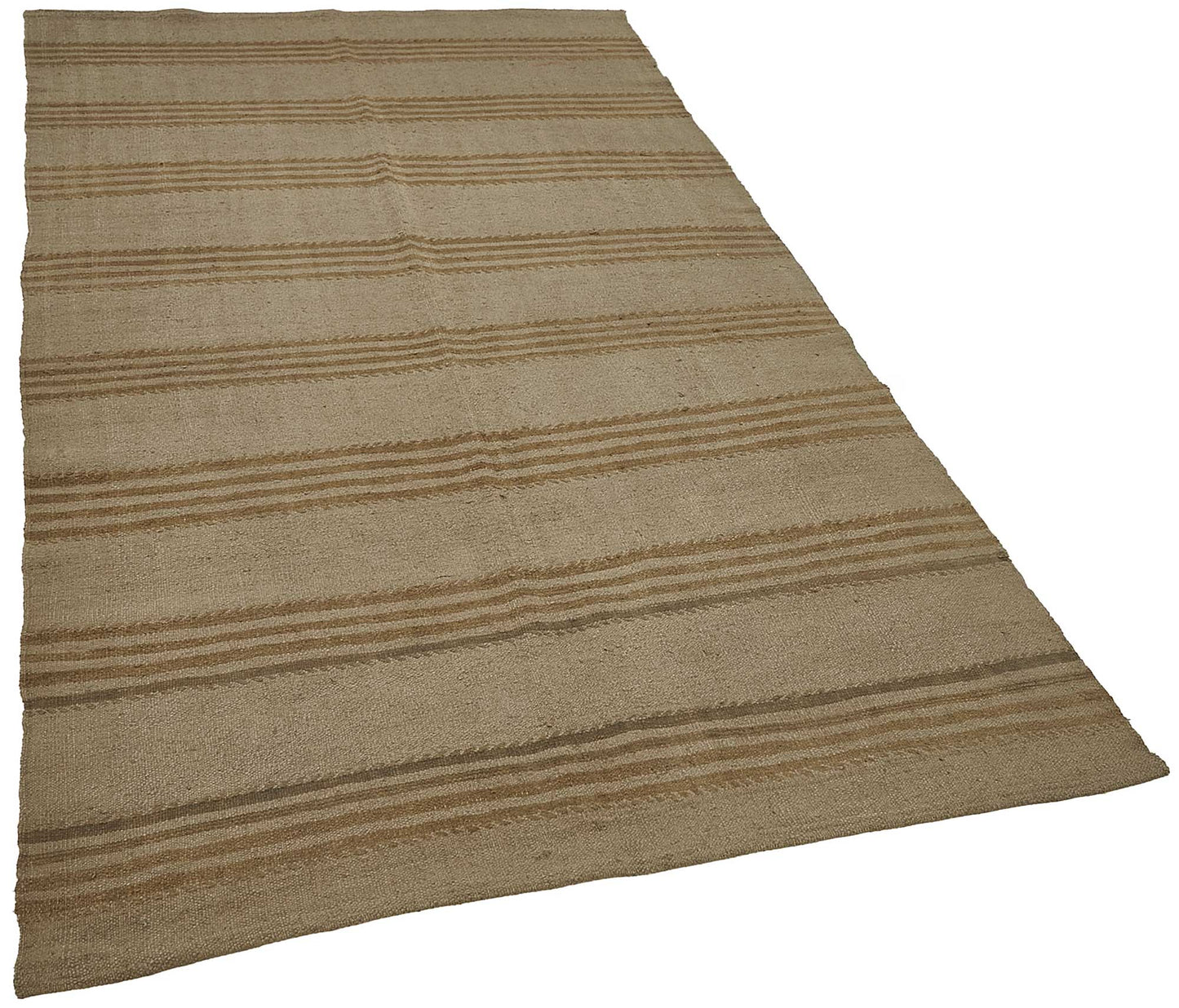 4x8 Brown Color Hemp Kilim Rug - 50433