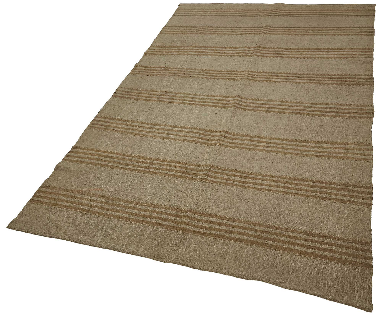 4x8 Brown Color Hemp Kilim Rug - 50433