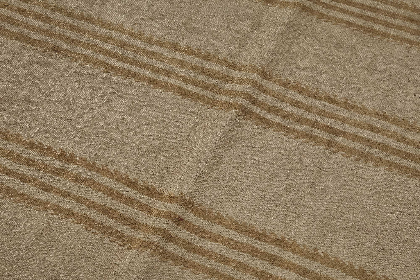 4x8 Brown Color Hemp Kilim Rug - 50433