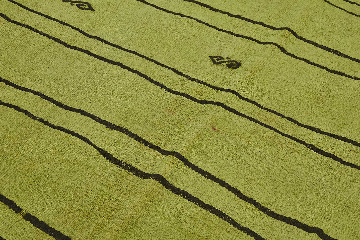 5x9 Green Color Hemp Kilim Rug - 50447