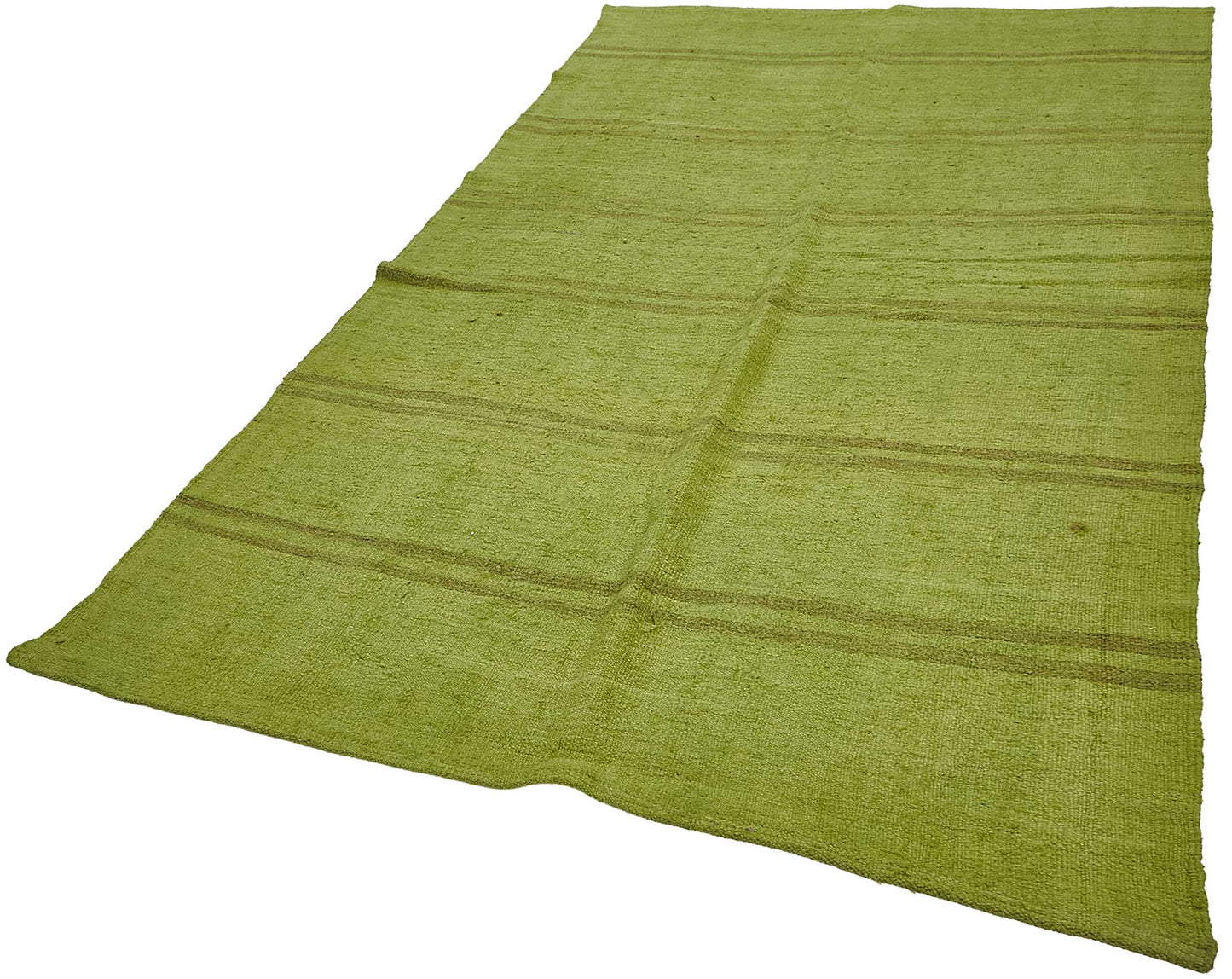 5x9 Green Color Hemp Kilim Rug - 50450