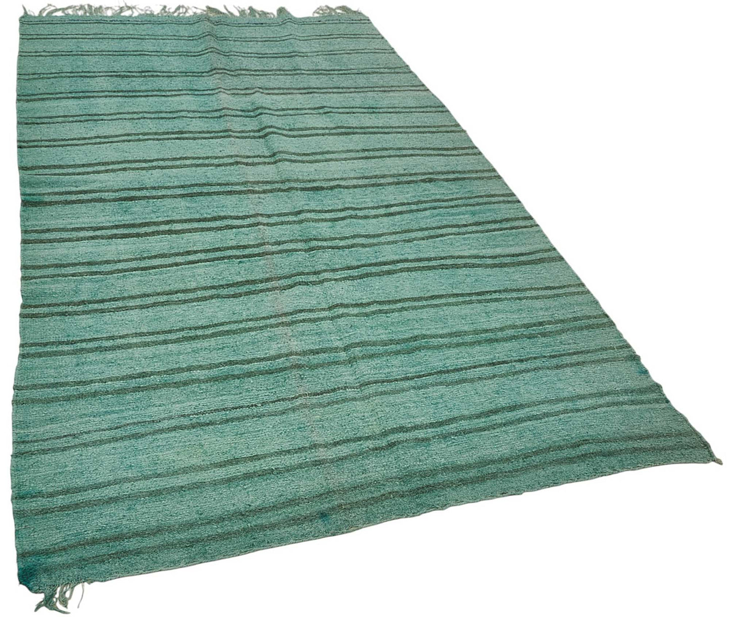 5x9 Turquoise Color Hemp Kilim Rug - 50458