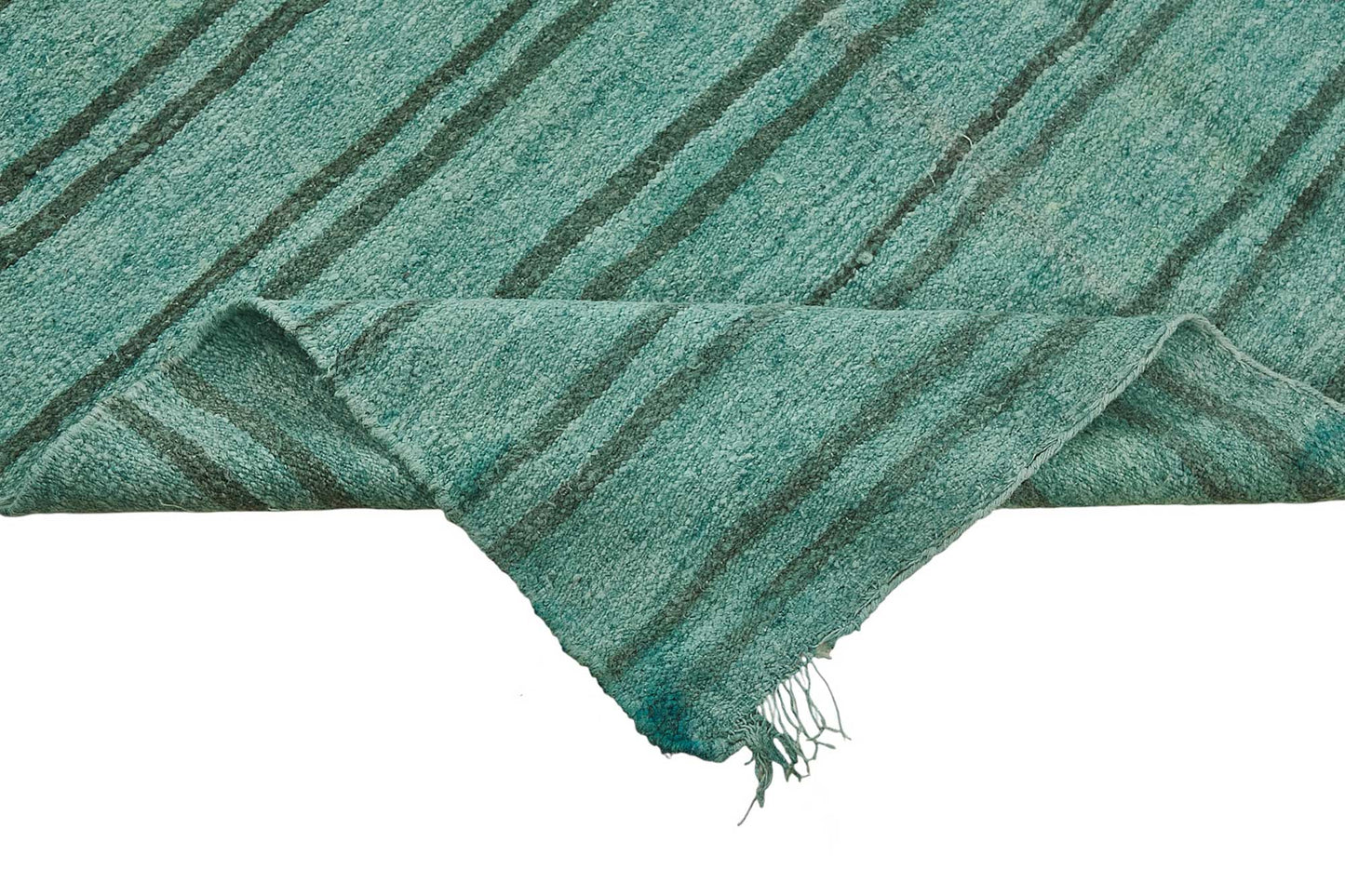 5x9 Turquoise Color Hemp Kilim Rug - 50458