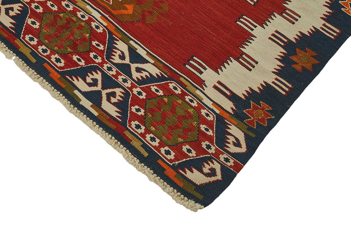 4x6 Handwoven Turkish Wool Kilim Rug - 50467