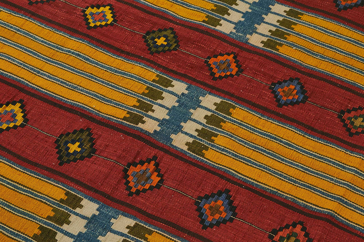 4x6 Handwoven Turkish Wool Kilim Rug - 50469