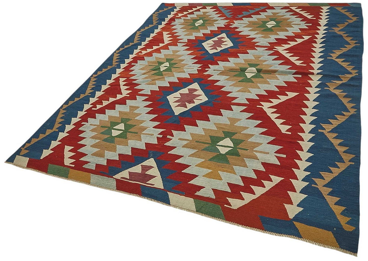 6x9 Handwoven Turkish Kilim Rug - 50505