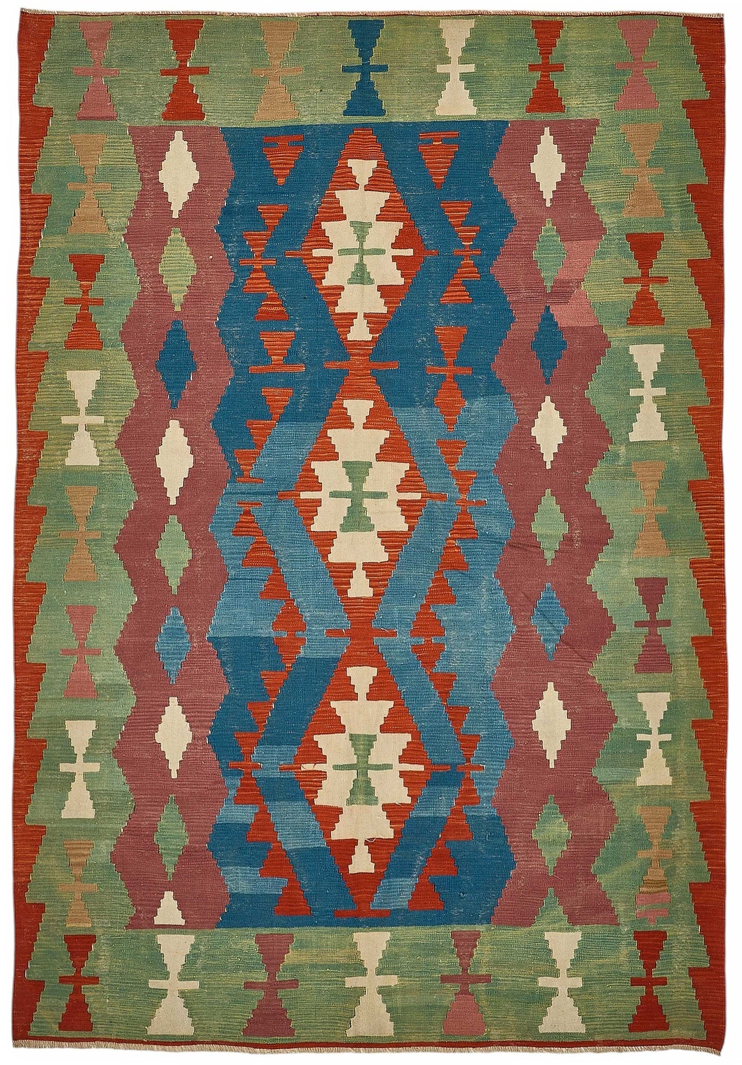 7x10 Handwoven Turkish Kilim Rug - 50526