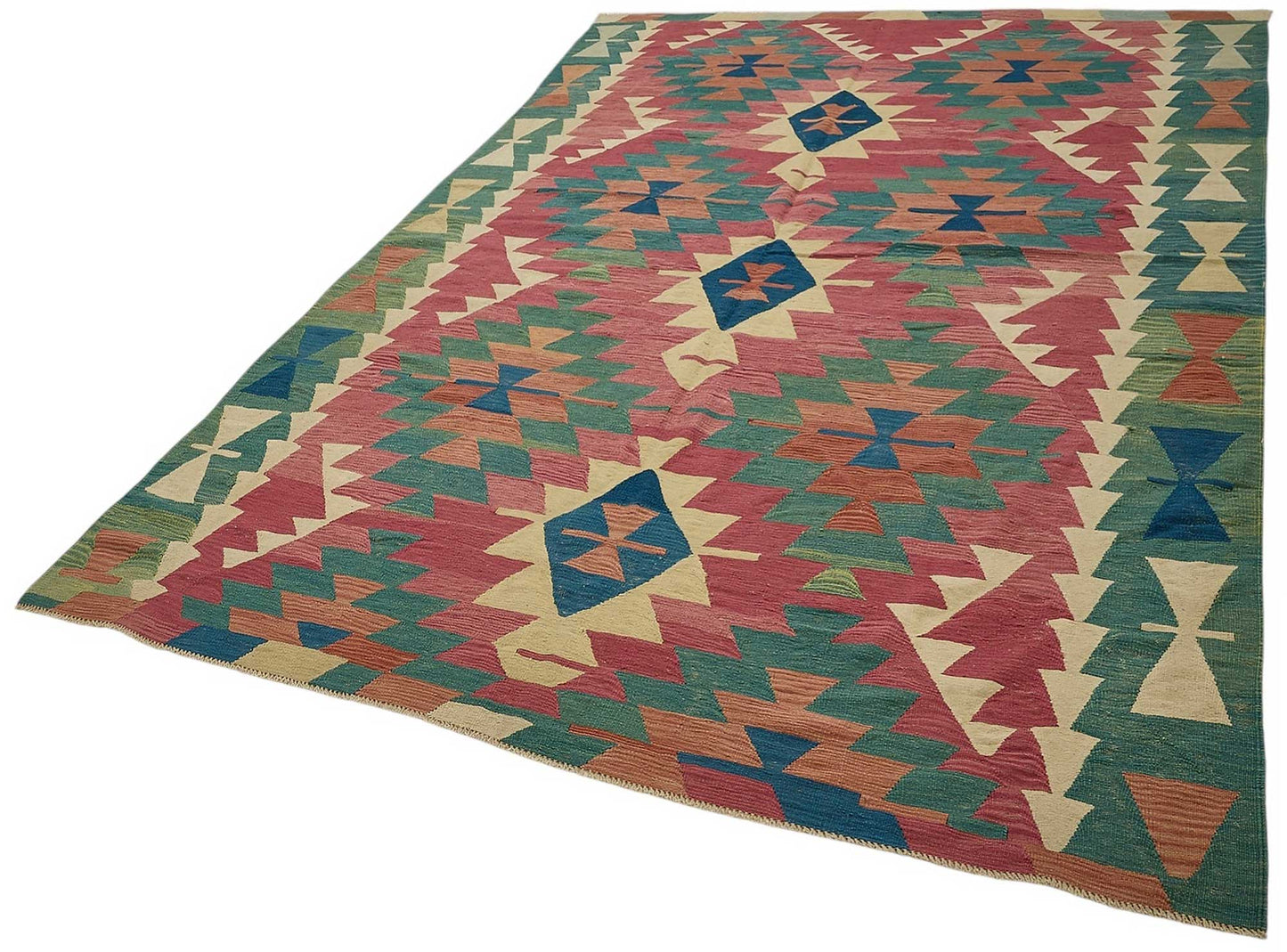 7x7 Handwoven Turkish Kilim Rug - 50532