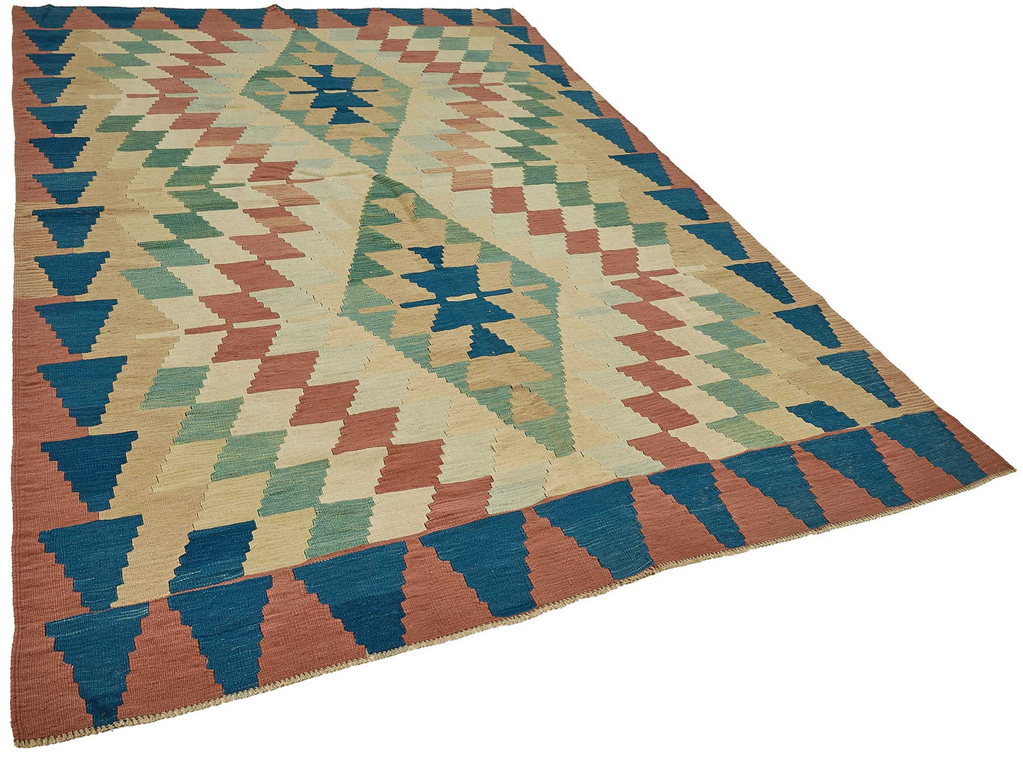 7x10 Handwoven Turkish Kilim Rug - 50646