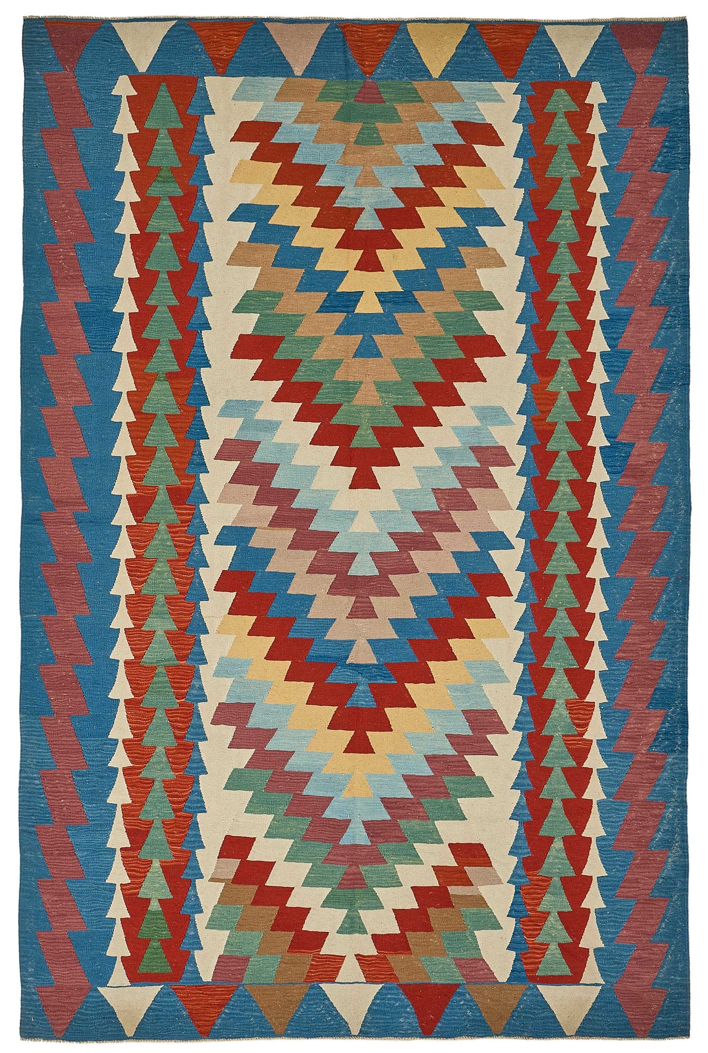 7x11 Handwoven Turkish Kilim Rug - 50661