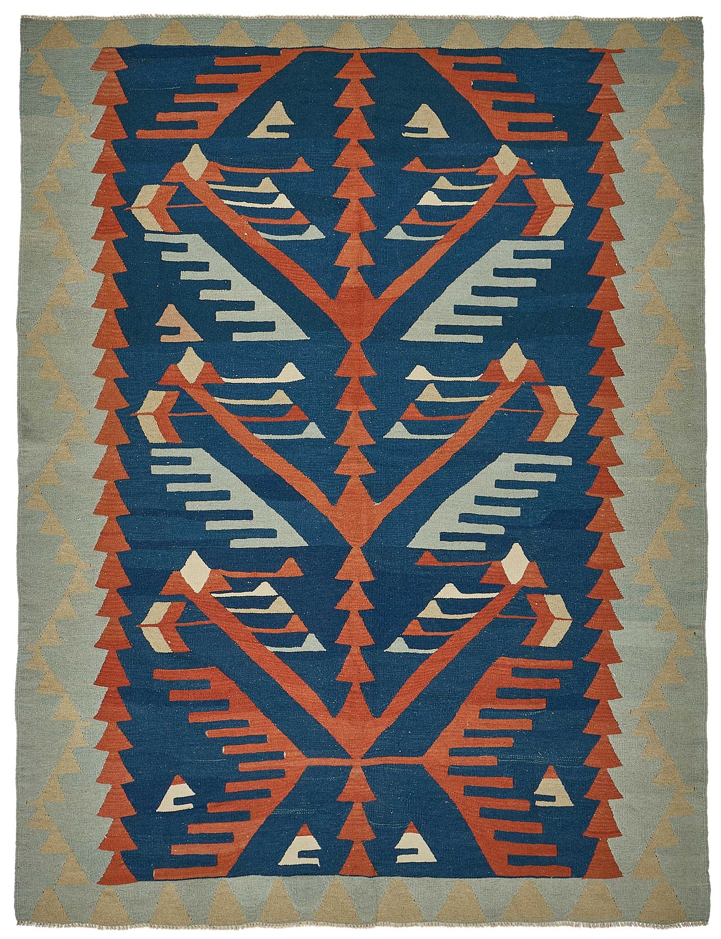 7x9 Handwoven Turkish Kilim Rug - 50667