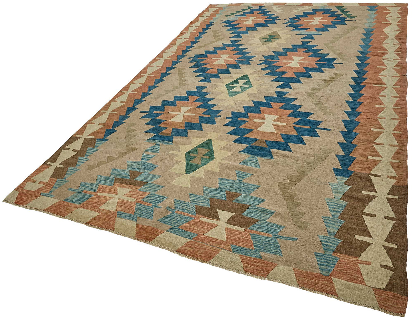 7x11 Handwoven Turkish Kilim Rug - 50679