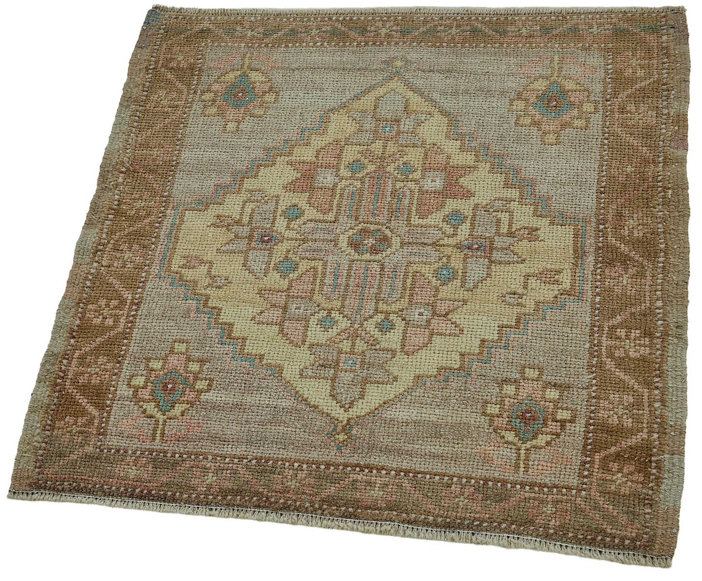 2x2 Vintage Turkish Small Rug – 50732