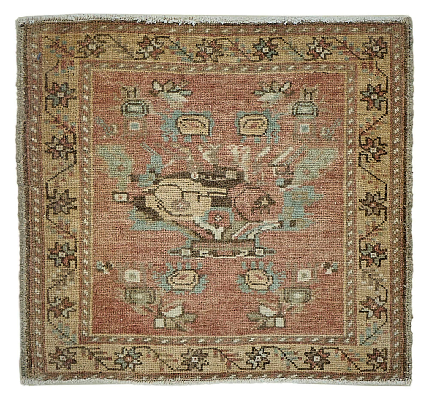 2x2 Vintage Turkish Small Rug – 50733