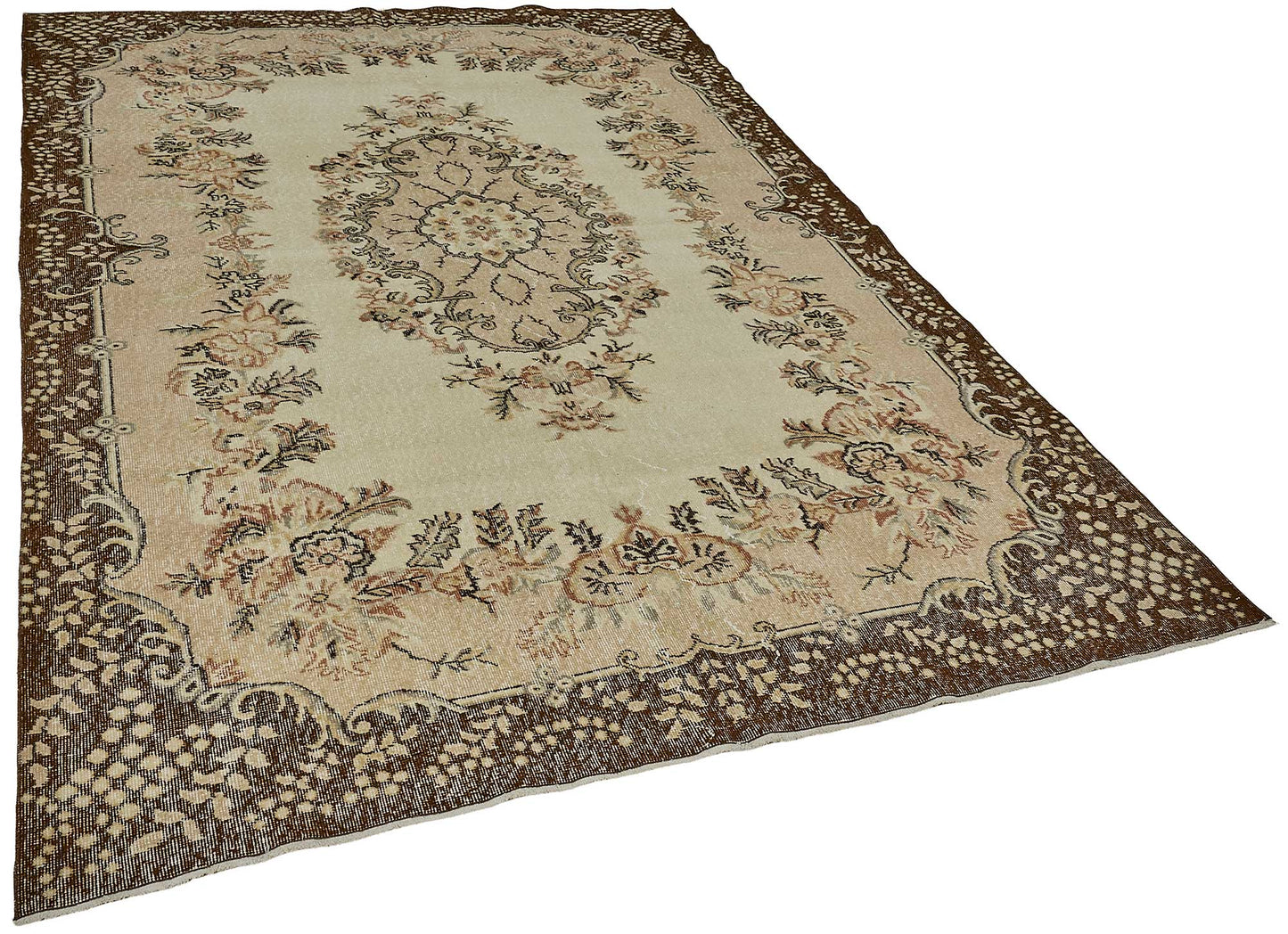 7x10 Hand-Knotted Turkish Vintage Rug - 50806