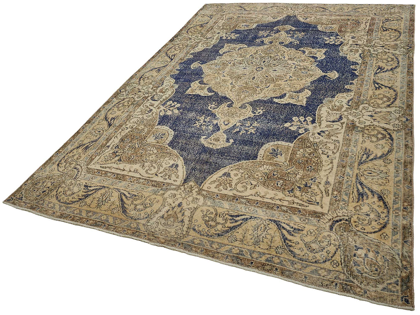 7x11 Hand-Knotted Turkish Vintage Rug - 50812