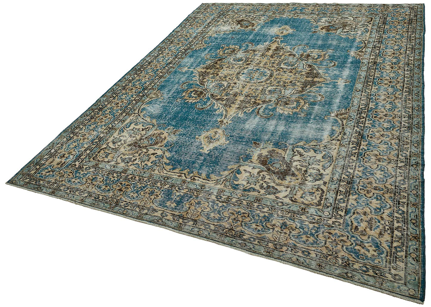 7x10 Hand-Knotted Turkish Vintage Rug - 50813