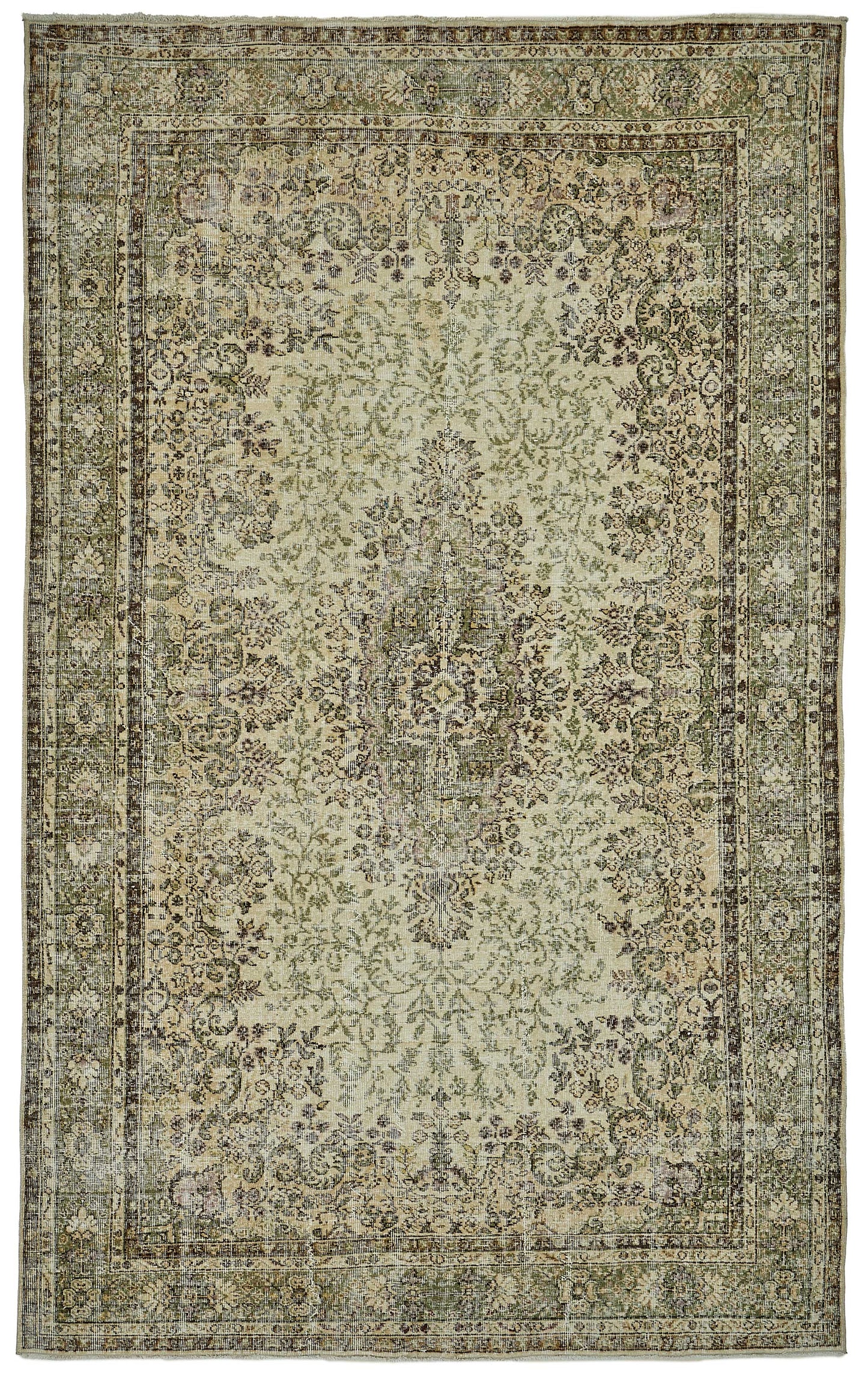 7x11 Hand-Knotted Turkish Vintage Rug - 50819