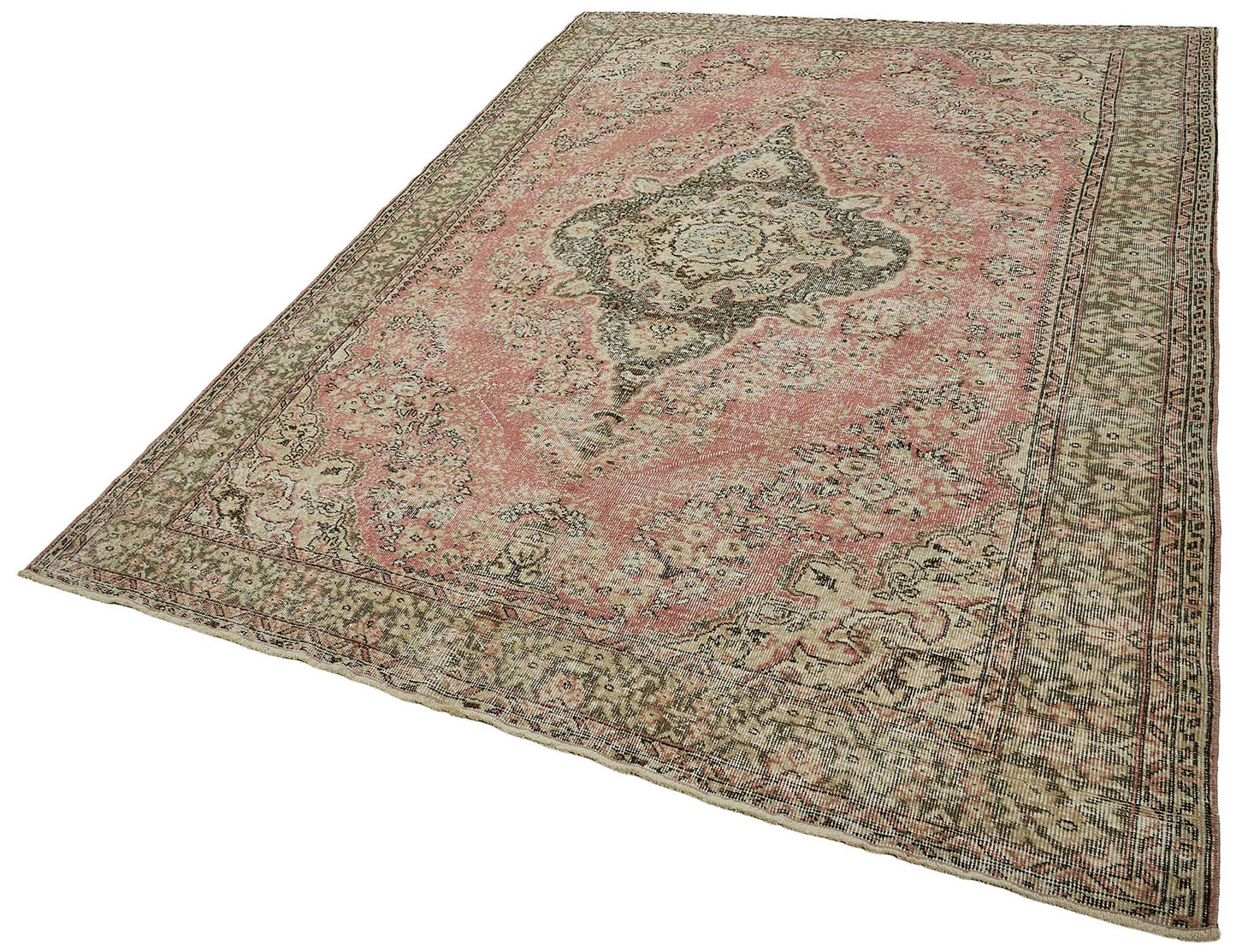 7x10 Hand-Knotted Turkish Vintage Rug - 50820
