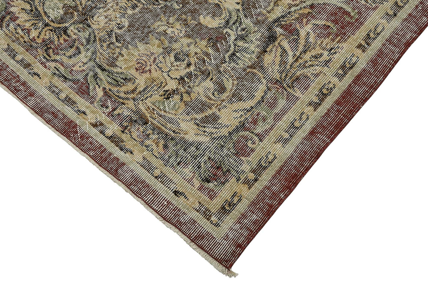 7x10 Hand-Knotted Turkish Vintage Rug - 50829
