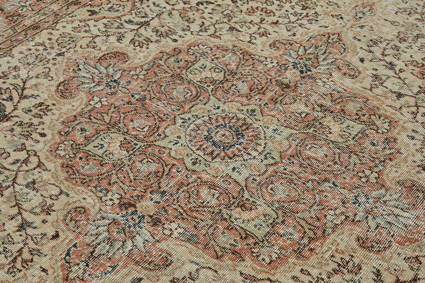 7x10 Hand-Knotted Turkish Vintage Rug - 50832