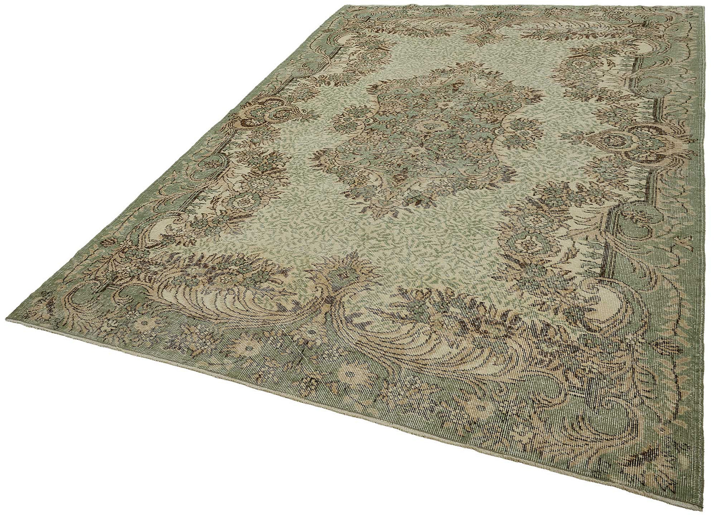 7x10 Hand-Knotted Turkish Vintage Rug - 50833