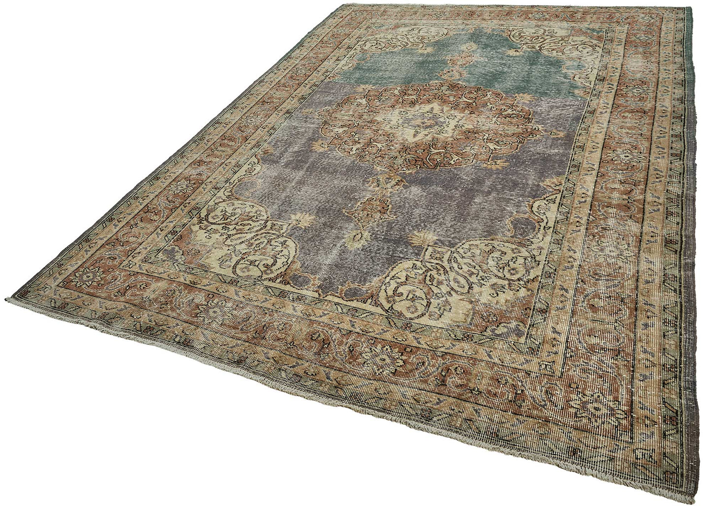 7x10 Hand-Knotted Turkish Vintage Rug - 50837