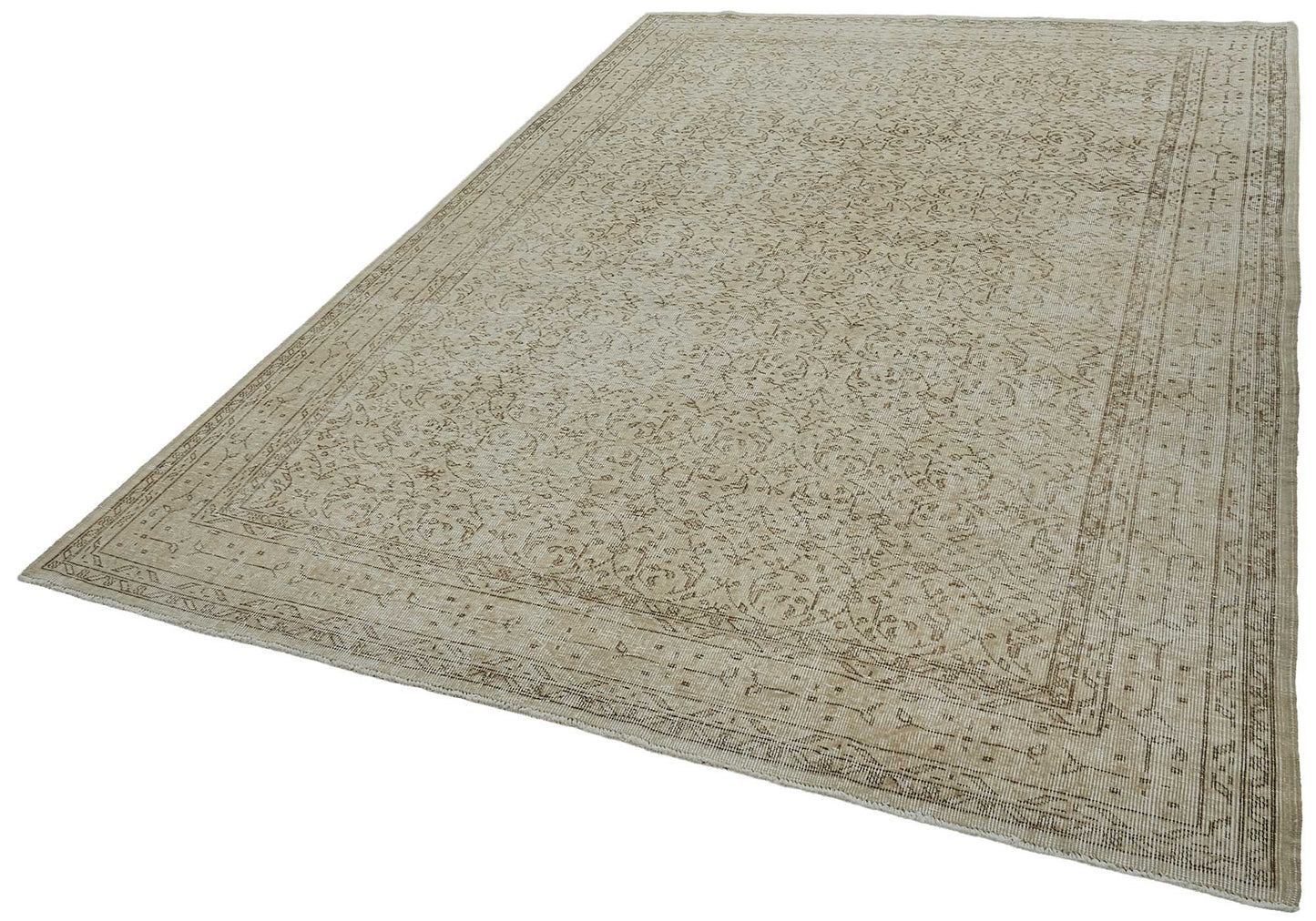 7x10 Hand-Knotted Turkish Vintage Rug - 50838