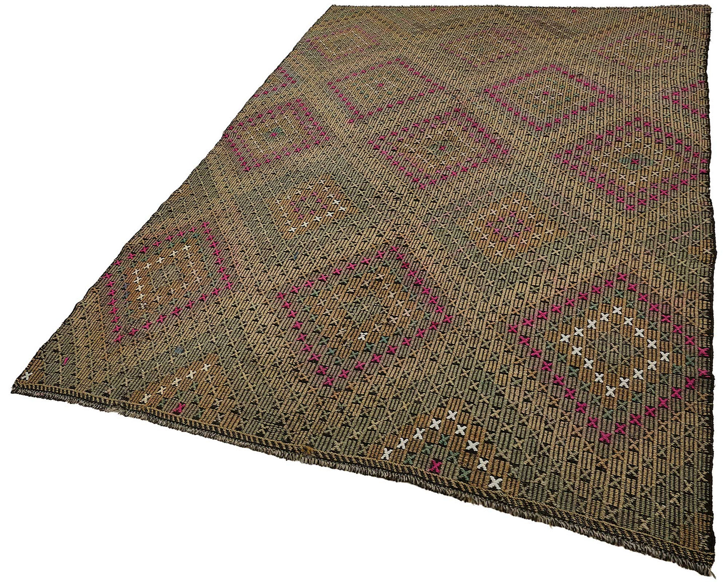 6x10 Vintage Turkish Cicim Kilim Rug - 51181