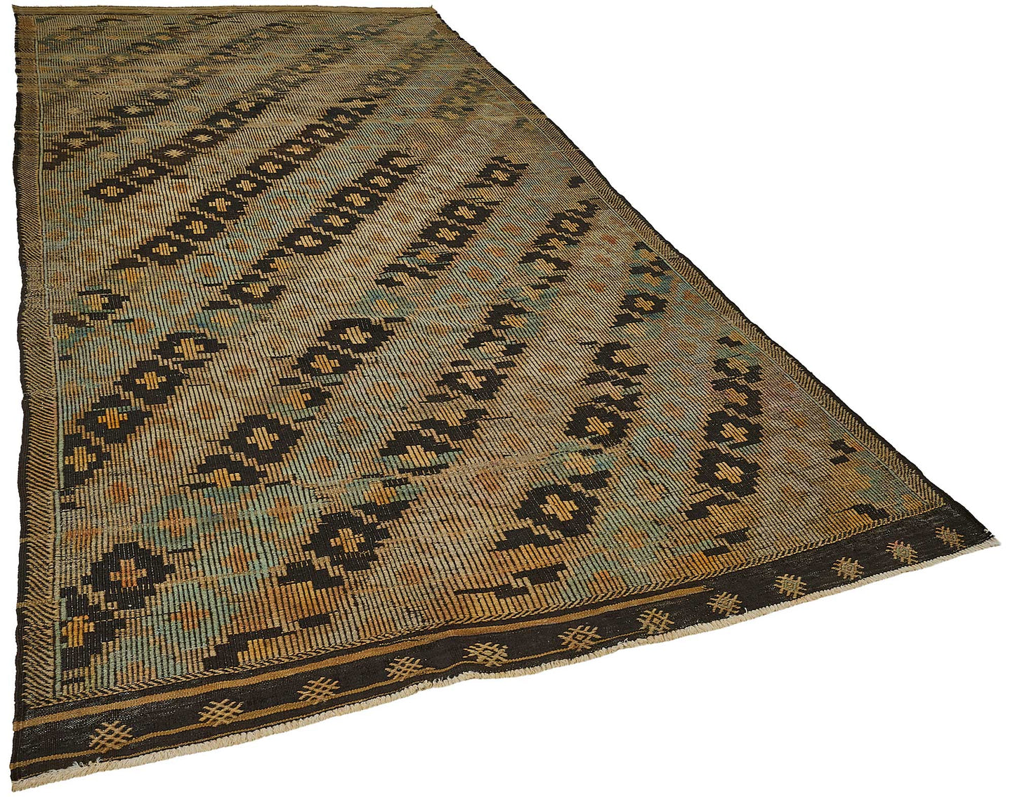 6x11 Vintage Turkish Cicim Kilim Rug - 51184