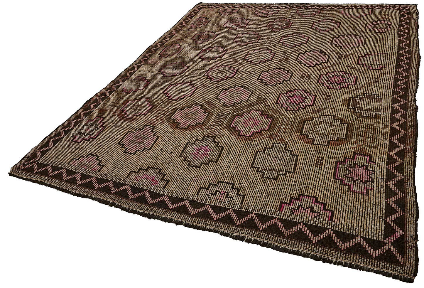 7x9 Vintage Turkish Cicim Kilim Rug - 51189