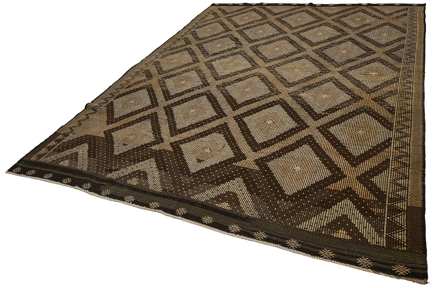 8x11 Vintage Turkish Cicim Kilim Rug - 51195