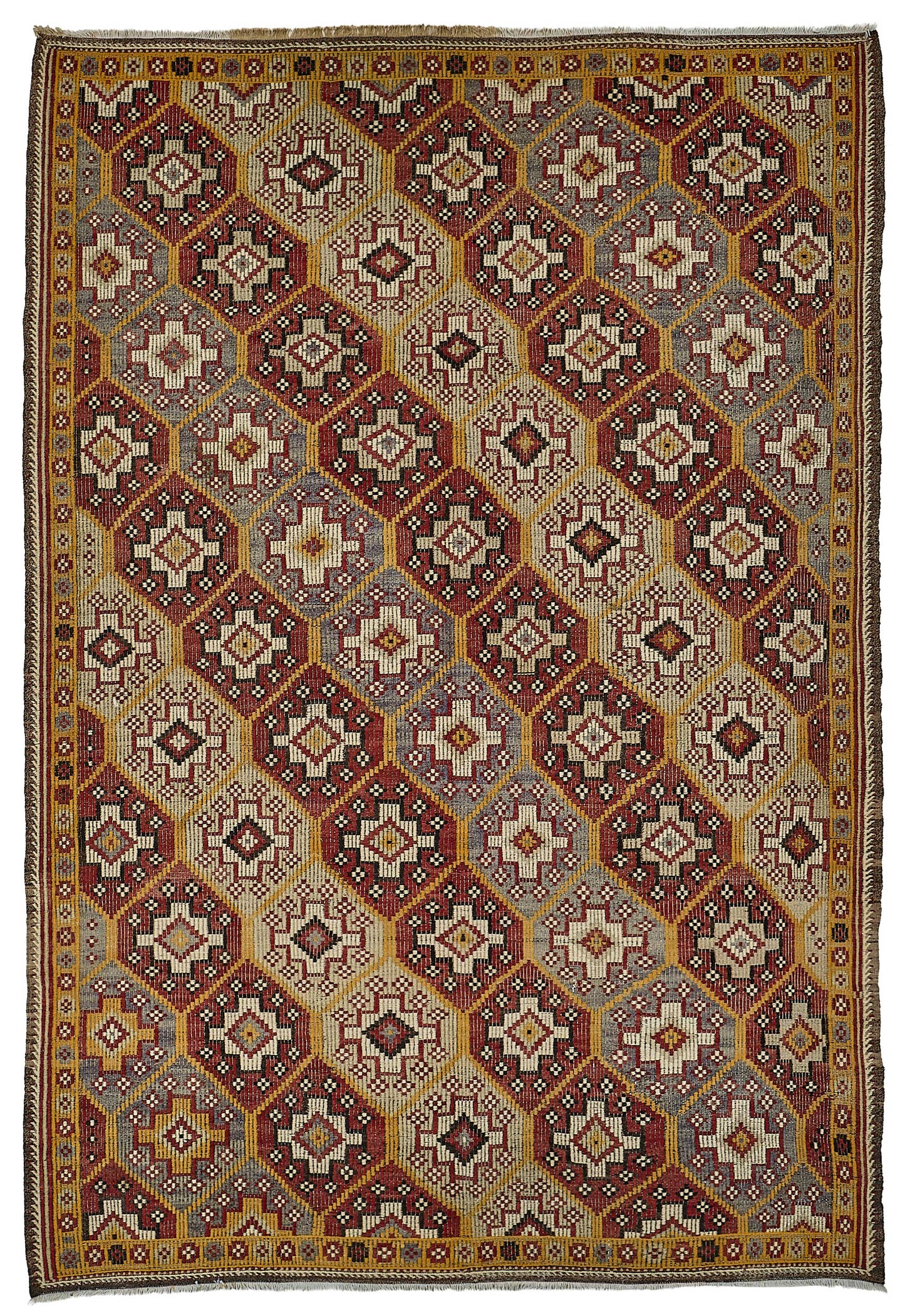 7x9 Vintage Turkish Cicim Kilim Rug - 51197