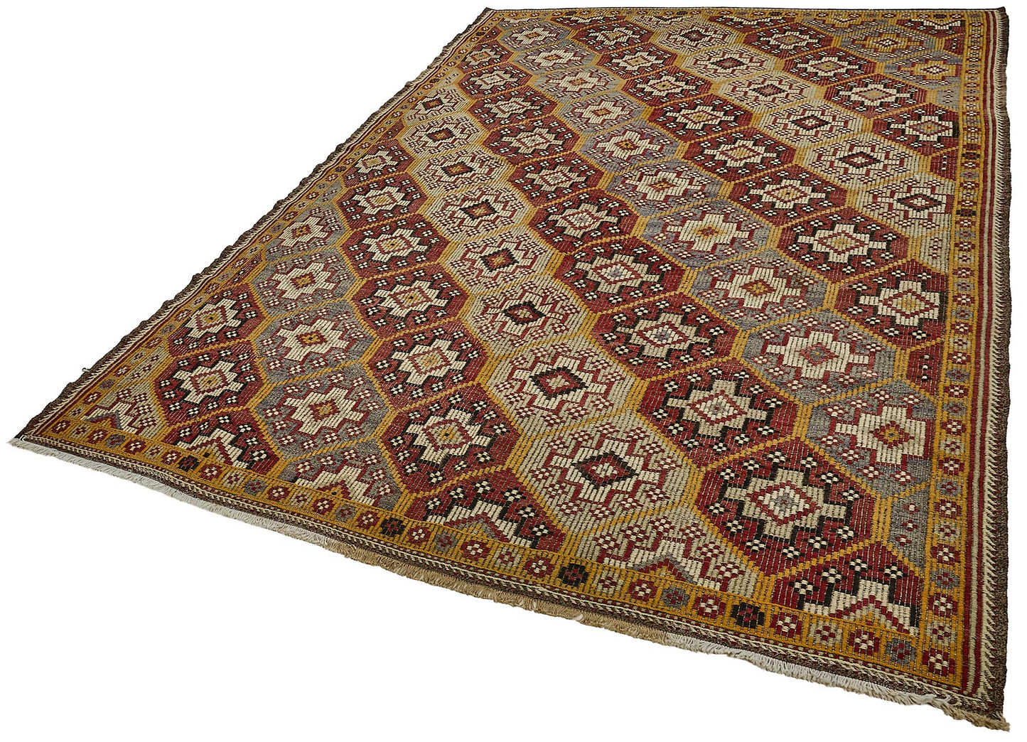 7x9 Vintage Turkish Cicim Kilim Rug - 51197
