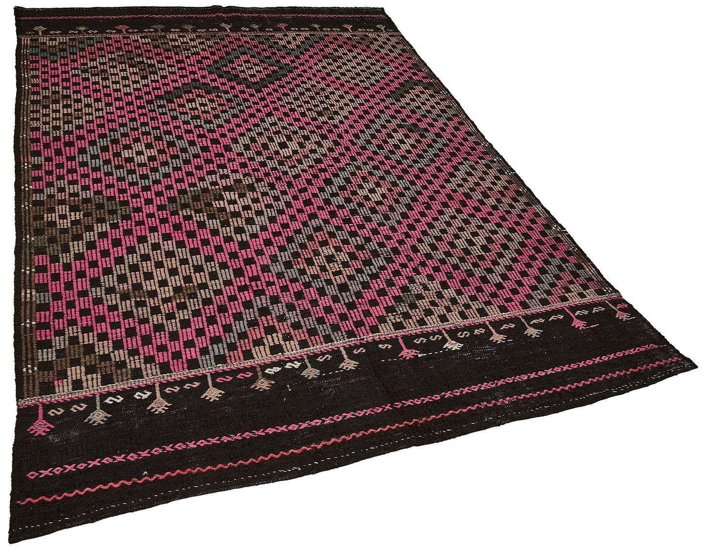 6x9 Vintage Turkish Cicim Kilim Rug - 51198