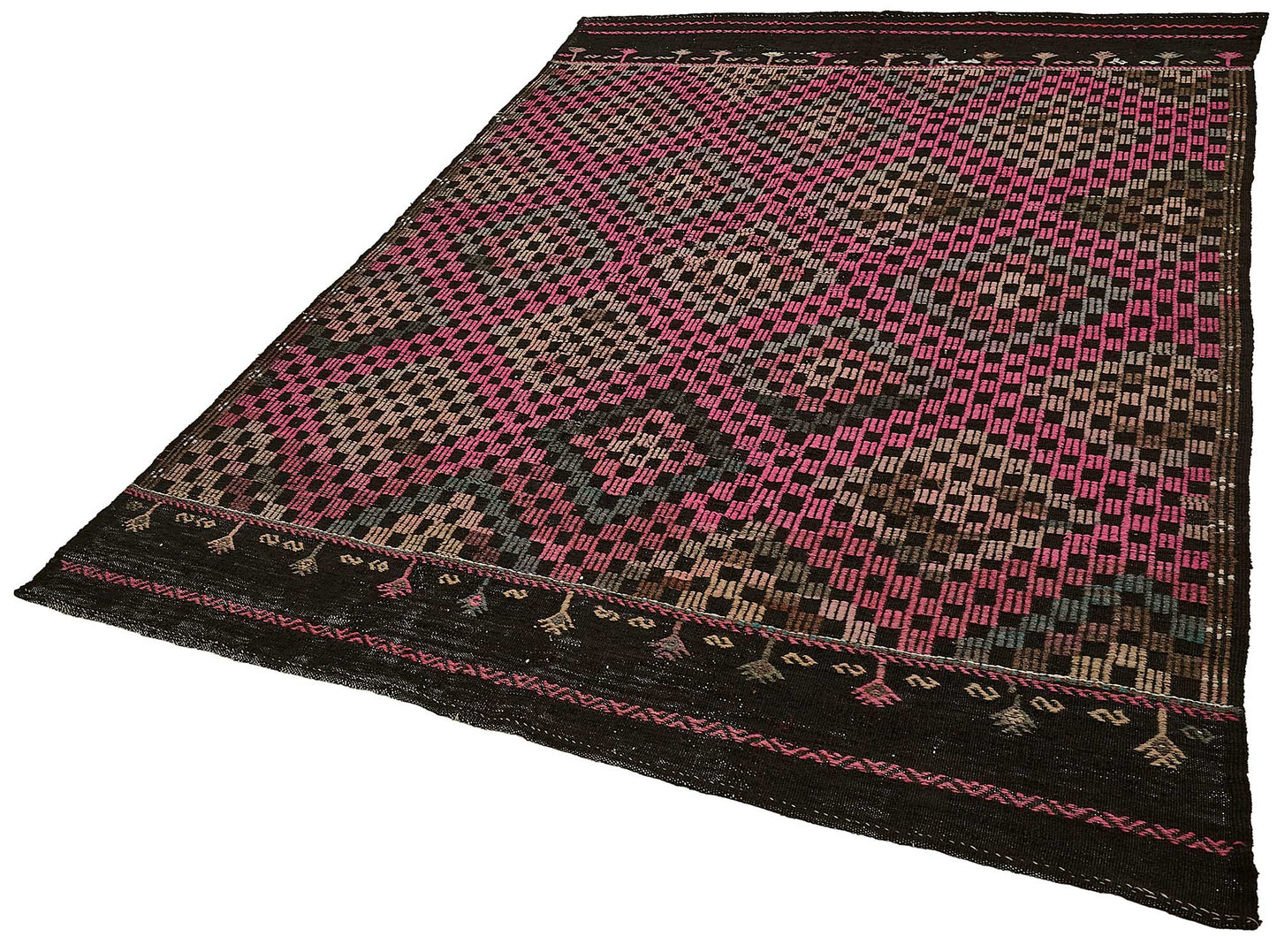 6x9 Vintage Turkish Cicim Kilim Rug - 51198