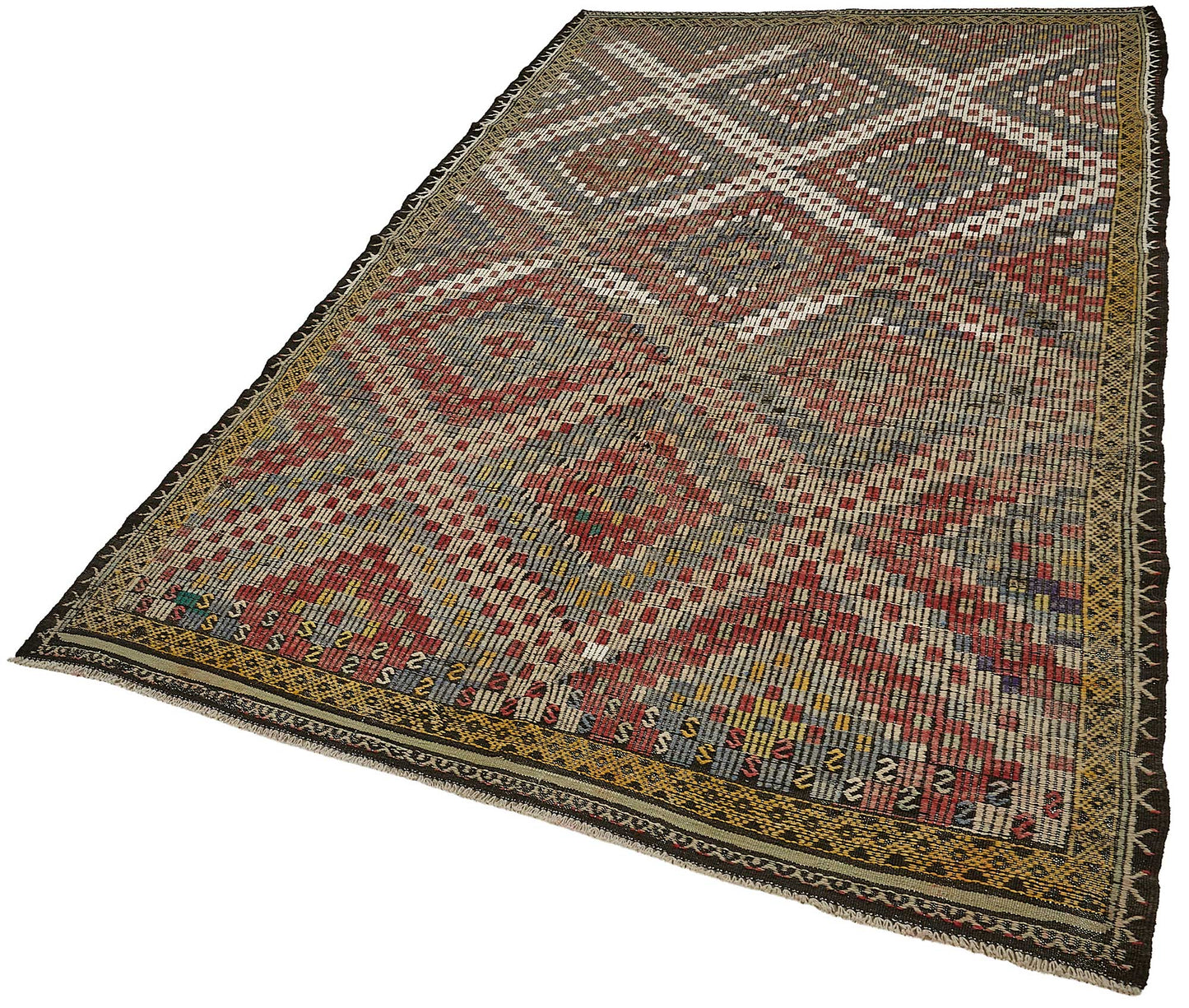 5x9 Vintage Turkish Cicim Kilim Rug - 51211