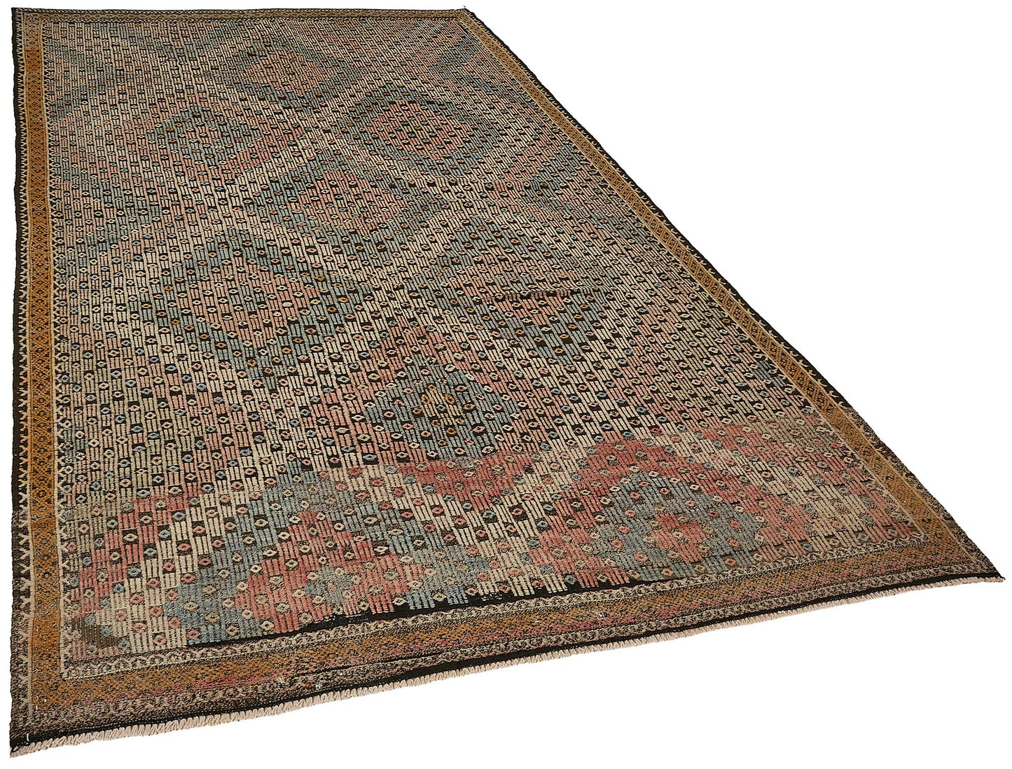 6x10 Vintage Turkish Cicim Kilim Rug - 51212
