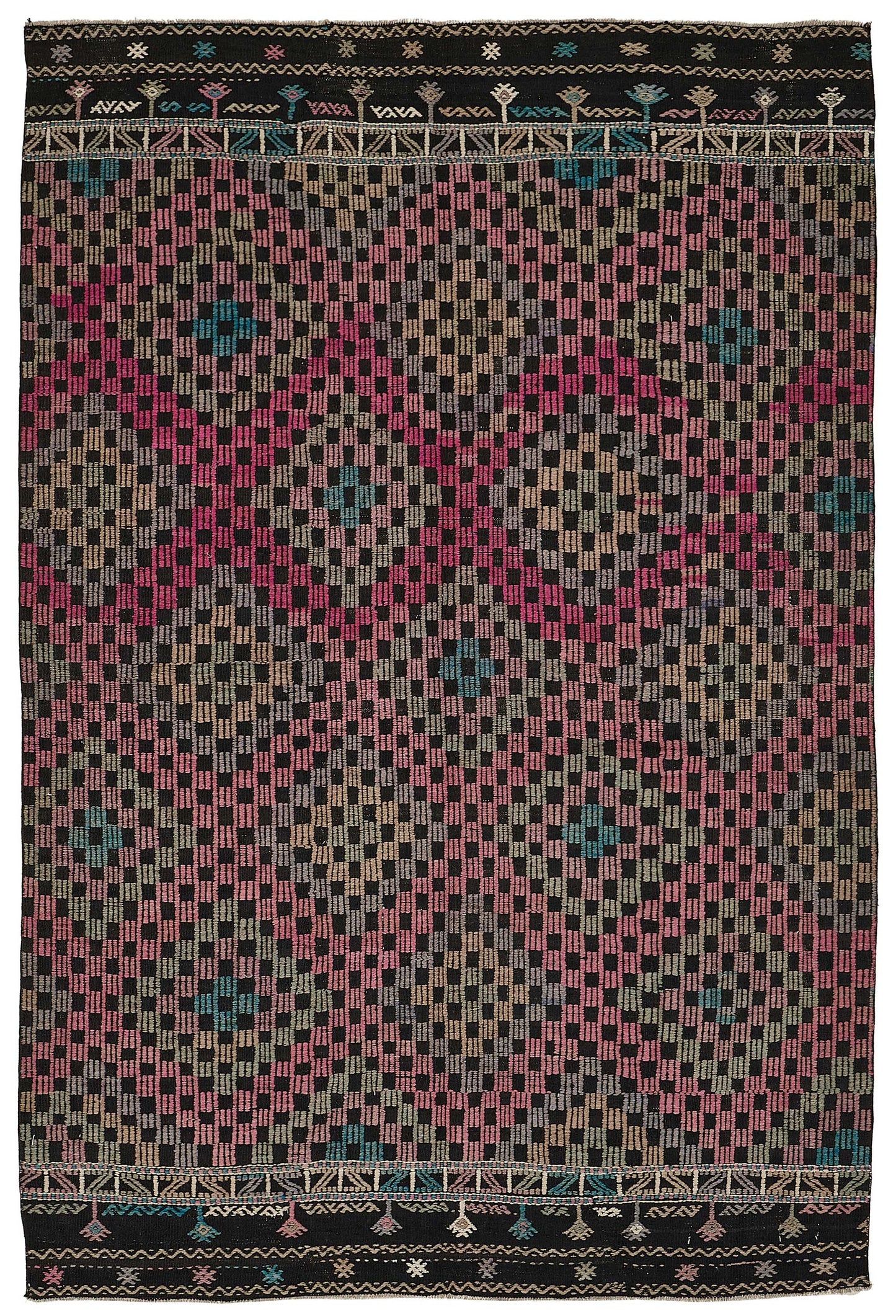 5x8 Vintage Turkish Cicim Kilim Rug - 51222