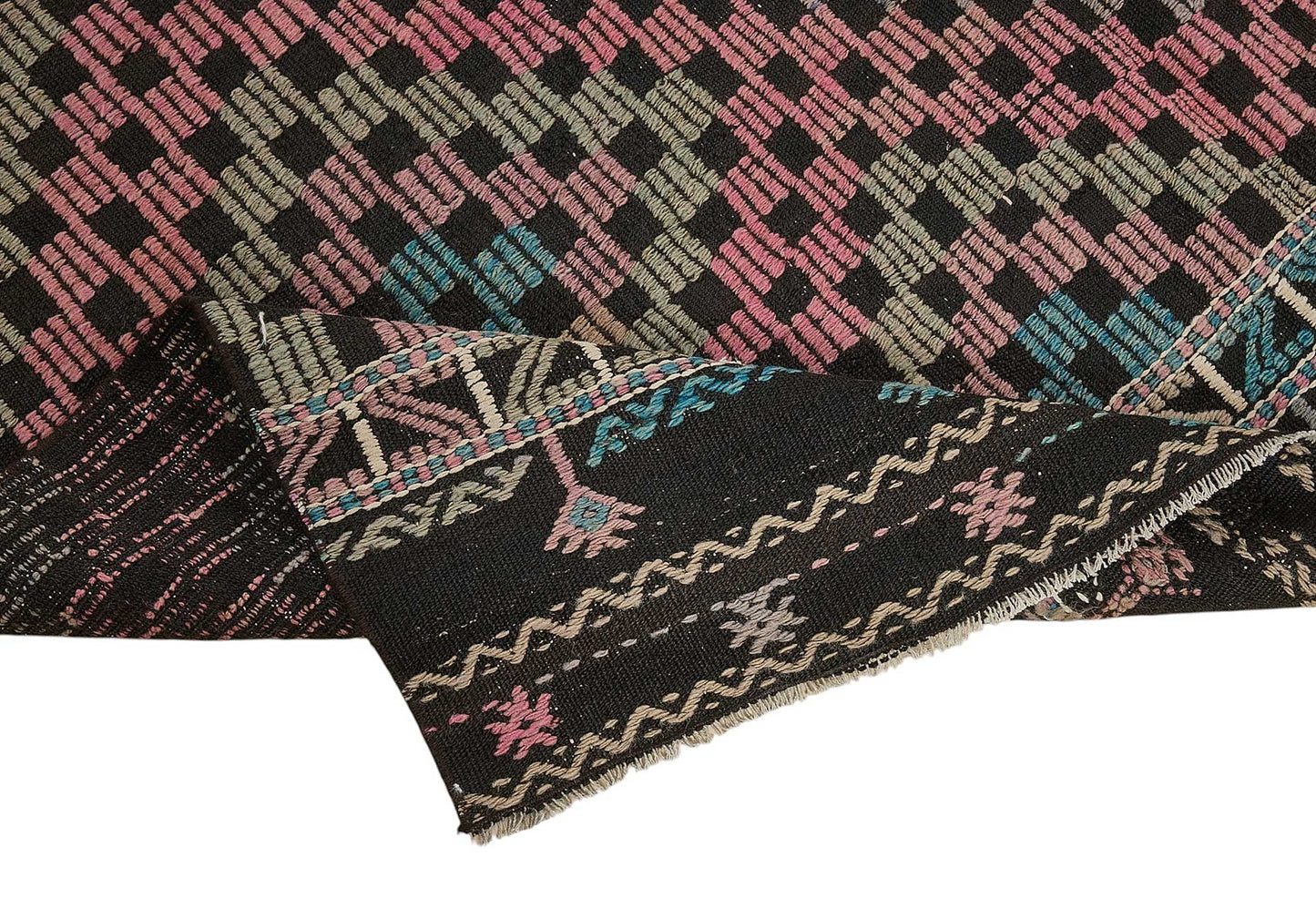 5x8 Vintage Turkish Cicim Kilim Rug - 51222
