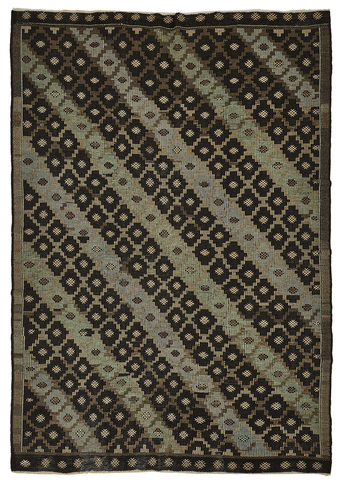 8x11 Vintage Turkish Cicim Kilim Rug - 51228
