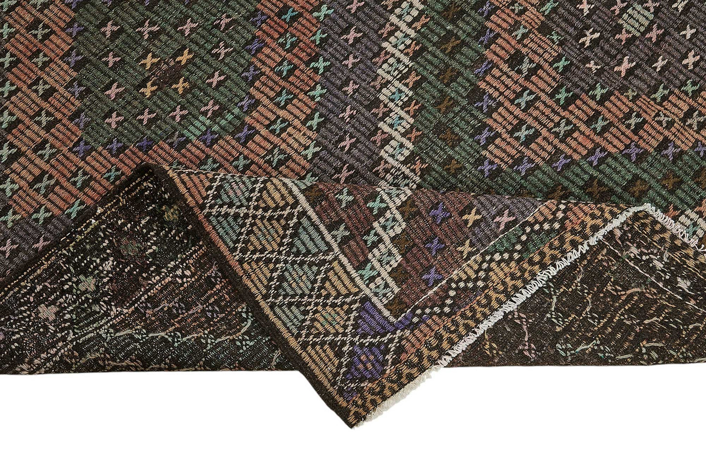 7x11 Vintage Turkish Cicim Kilim Rug - 51233