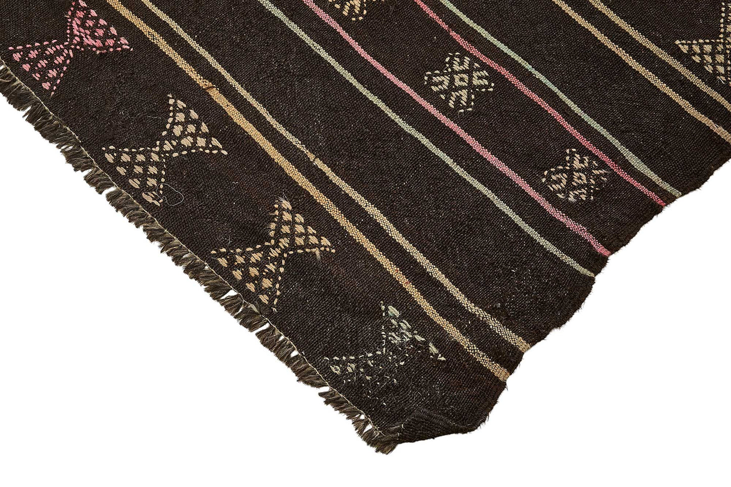 6x7 Vintage Turkish Goat Hair Kilim Rug - 51234
